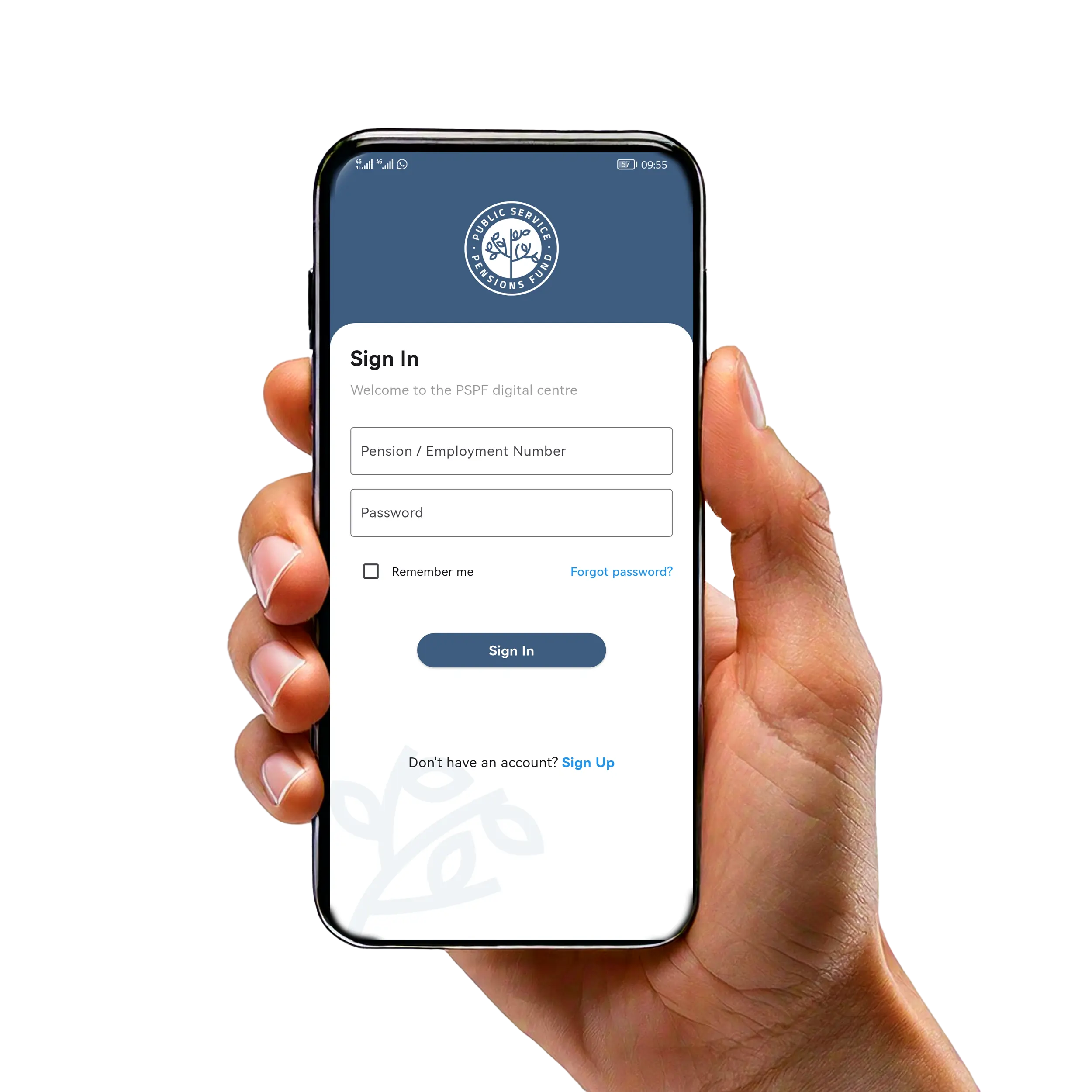 Ingcamu App sign in screen